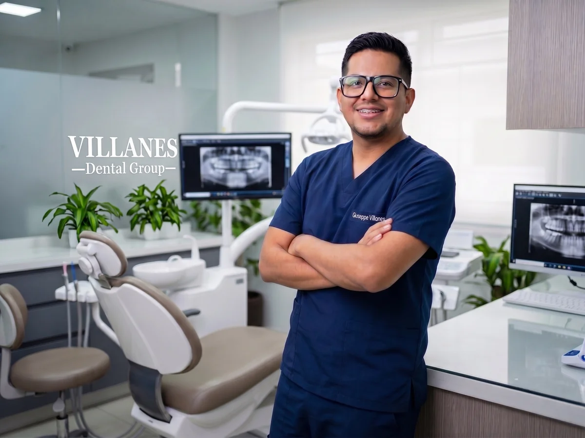 Dr. Villanes atendiendo a un paciente